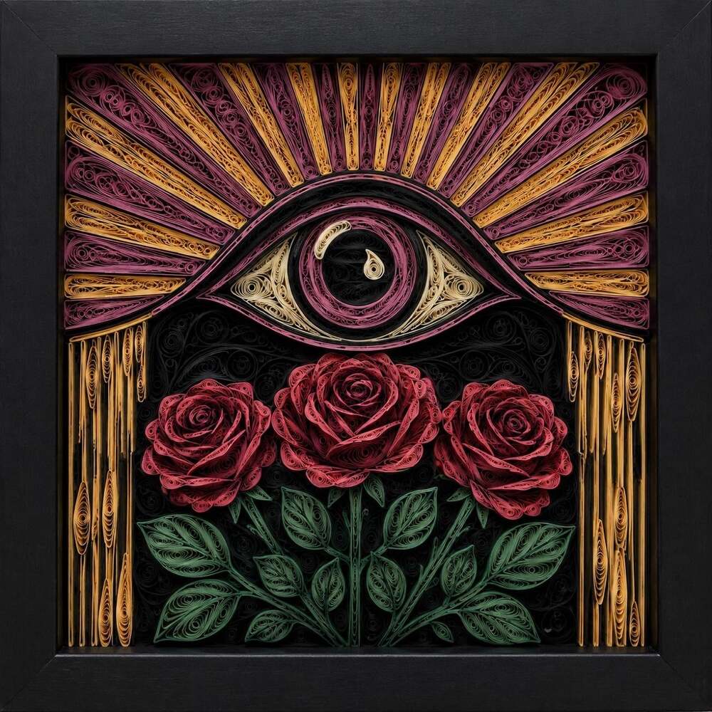 8 X 8 Black Framed Mystical Eye 867 E